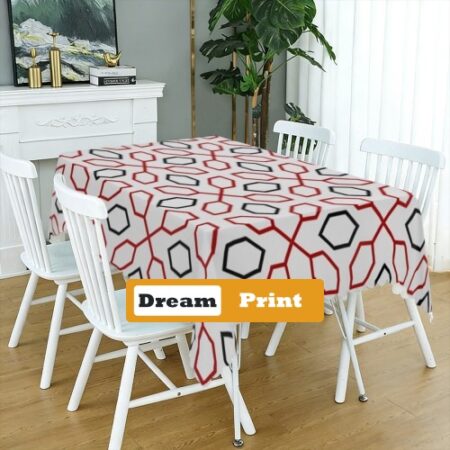 Square Lace Decor Long Tablecloth 60x90inch | Polyester (Made in USA)