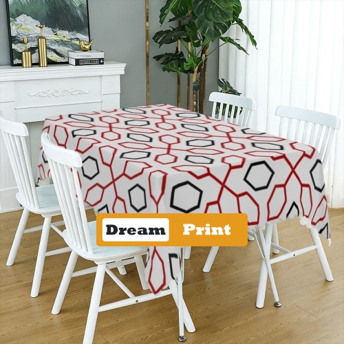 Square Lace Decor Long Tablecloth 60x90inch | Polyester (Made in USA)