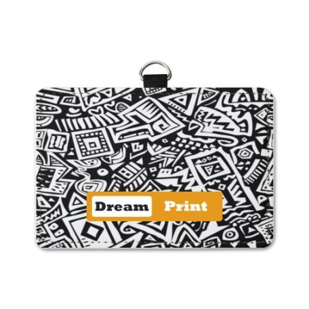 Horizontal Leather ID Badge Holder | PU Material