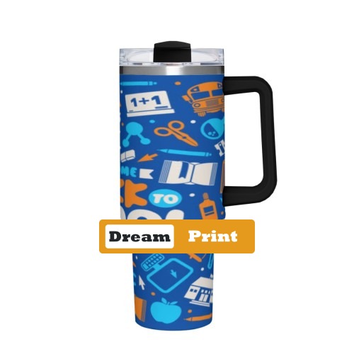 1st Gen 40oz Large Capacity Car Mug with Color Handle | 304 Stainless Steel( Made in USA)