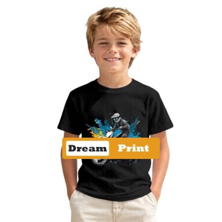 Kids' Front Print Short Sleeve Cotton T-Shirt 180g | Cotton (Made in USA)